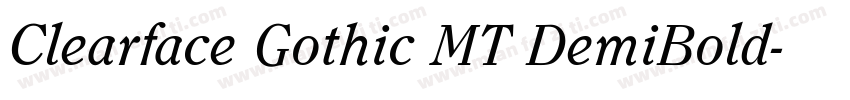 Clearface Gothic MT DemiBold字体转换